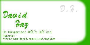 david haz business card